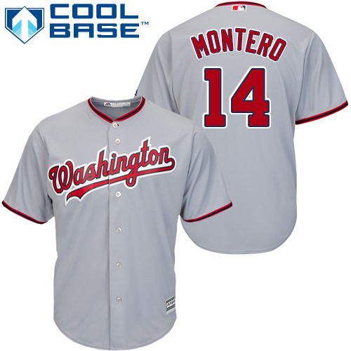 Nationals #14 Miguel Montero Grey Cool Base Stitched Youth MLB Jersey